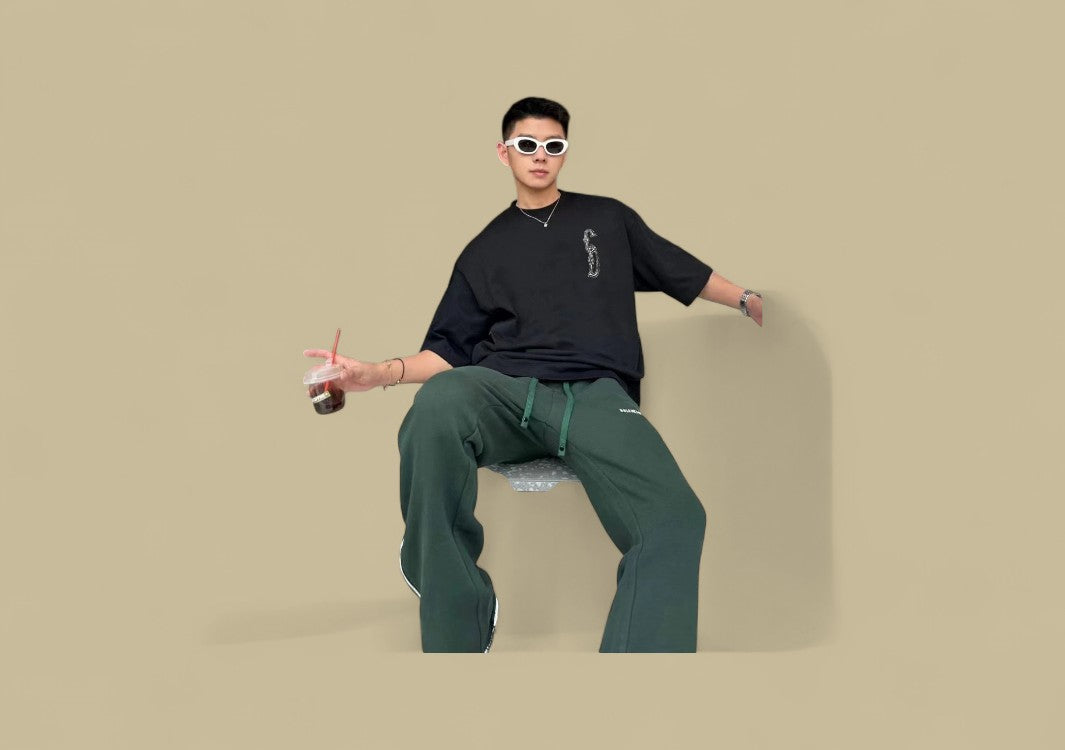 Dior 24SS Gold Thread Embroidery CD Logo T-Shirt - Black