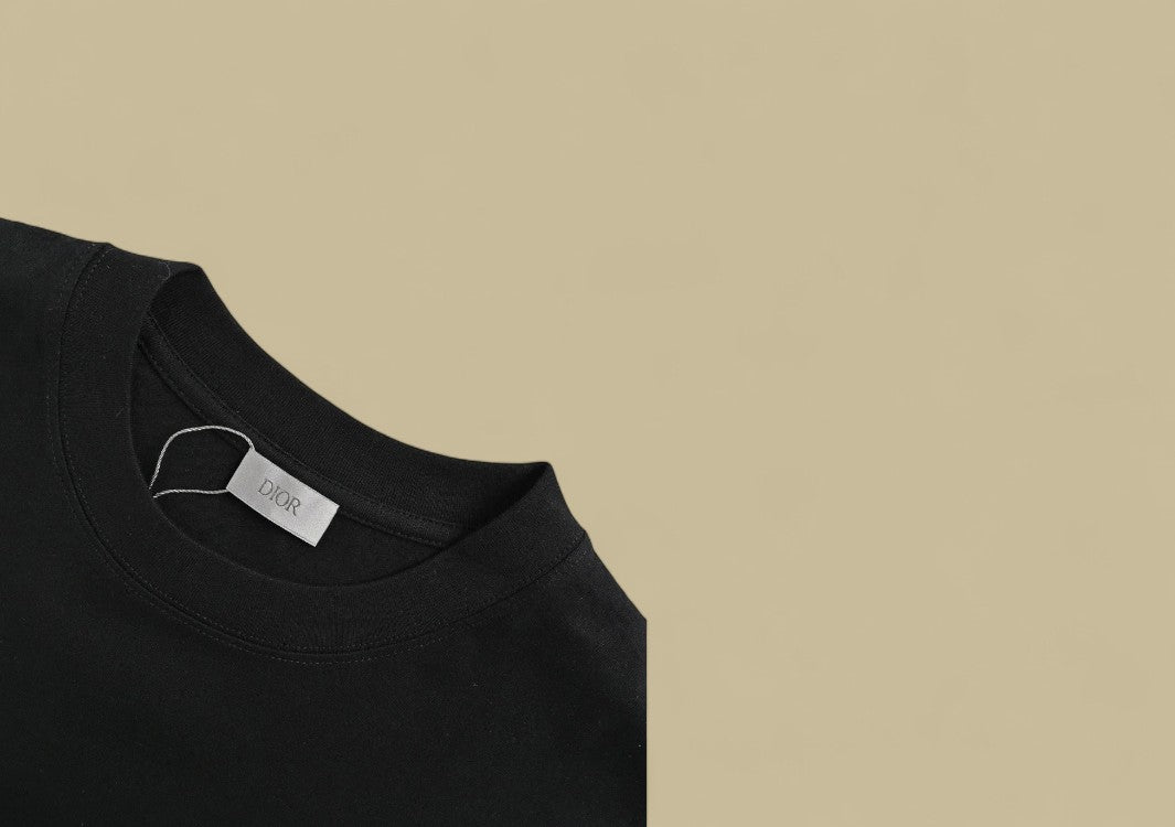 Dior 24SS Light Green Graffiti Logo T-Shirt – Black