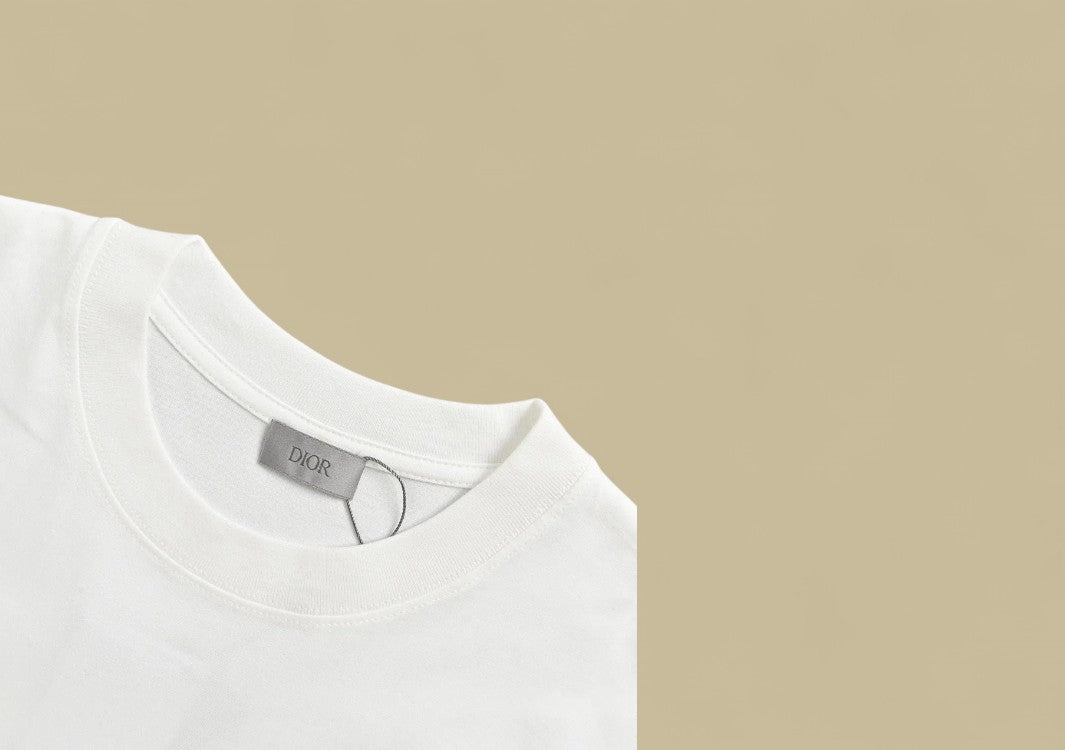 Dior 24SS Light Green Graffiti Logo T-Shirt – White