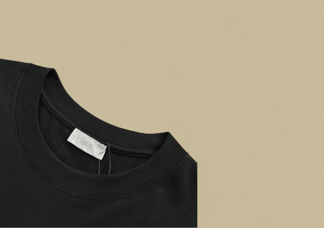 Dior 24ss Embroidery Clip Logo T-Shirt – Black