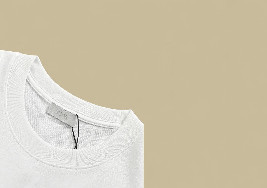 Dior 24ss Embroidery Clip Logo T-Shirt – White