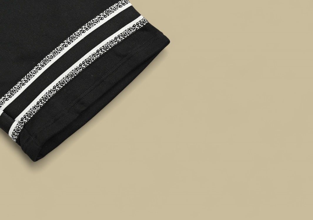 Dior Bottom Contrast Embroidery Logo Shorts – Black White/Trim