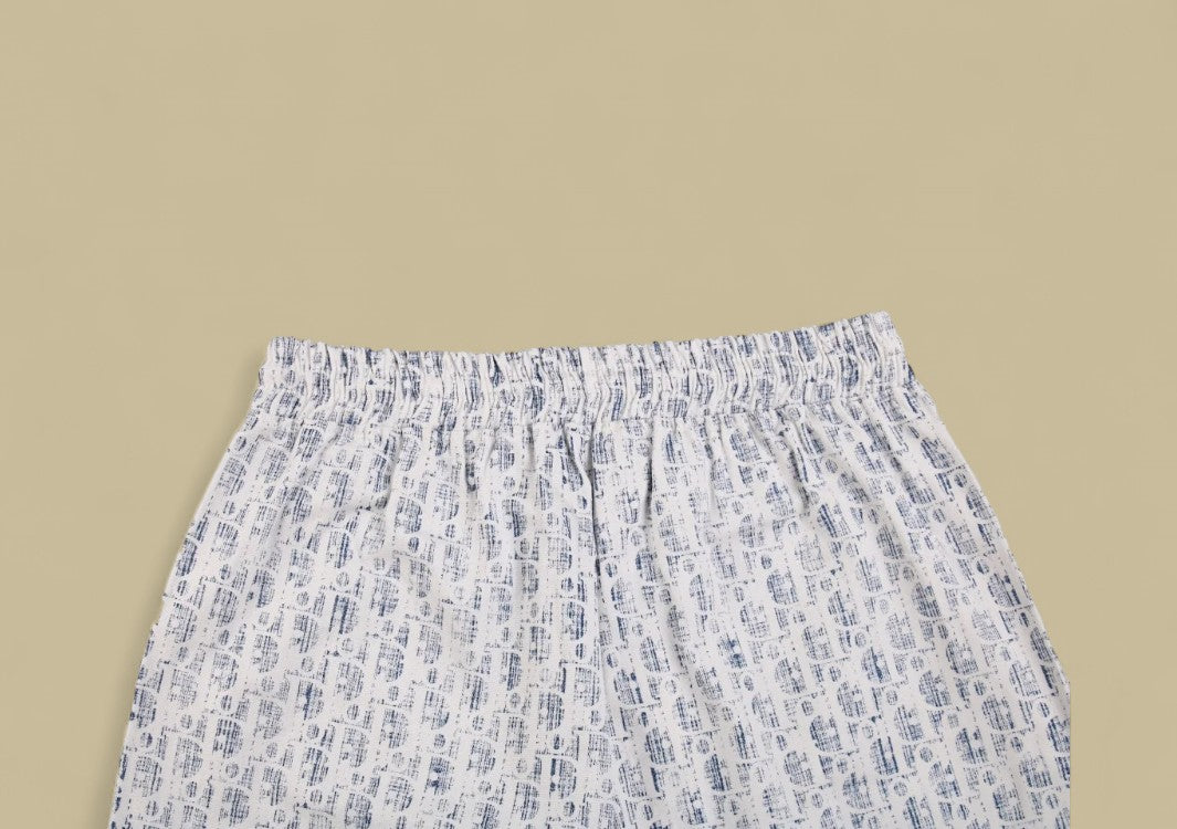 Dior CD Monogram Jacquard Denim Shorts – Blue Full Logo Weave