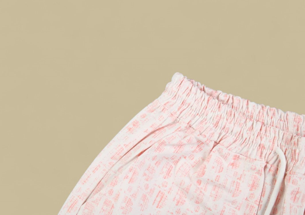 Dior CD Monogram Jacquard Denim Shorts – Pink Full Logo Weave