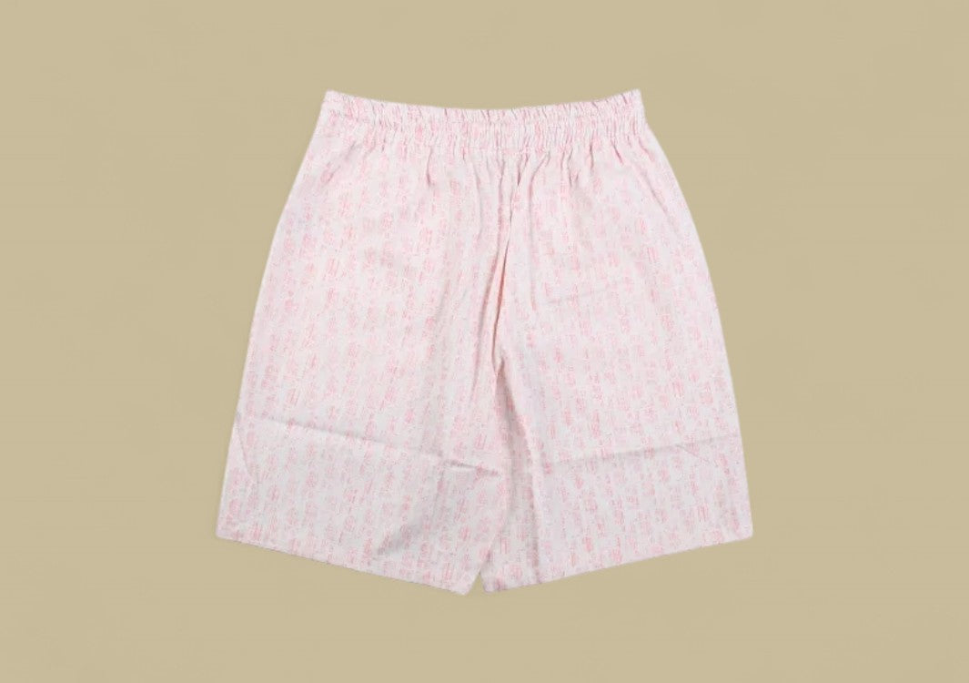 Dior CD Monogram Jacquard Denim Shorts – Pink Full Logo Weave