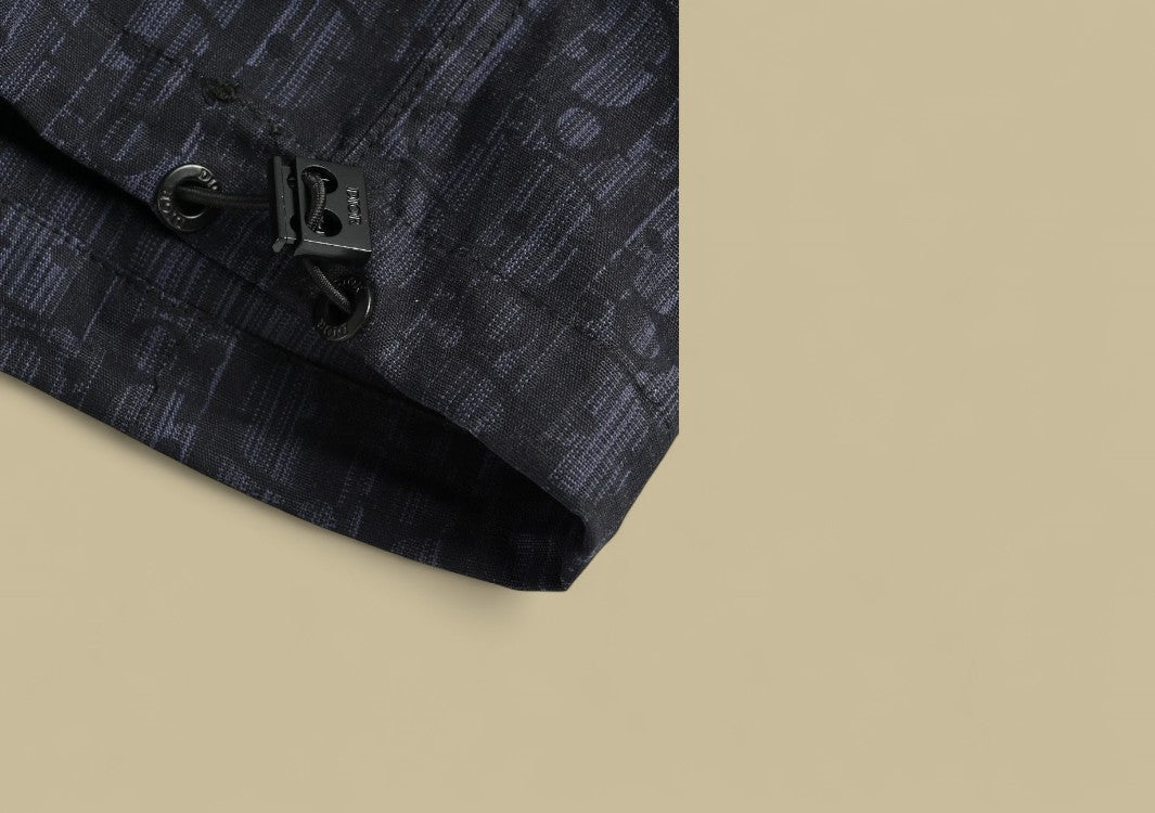Dior CD Monogram Jacquard Shorts – Dark Blue with Belt Detail