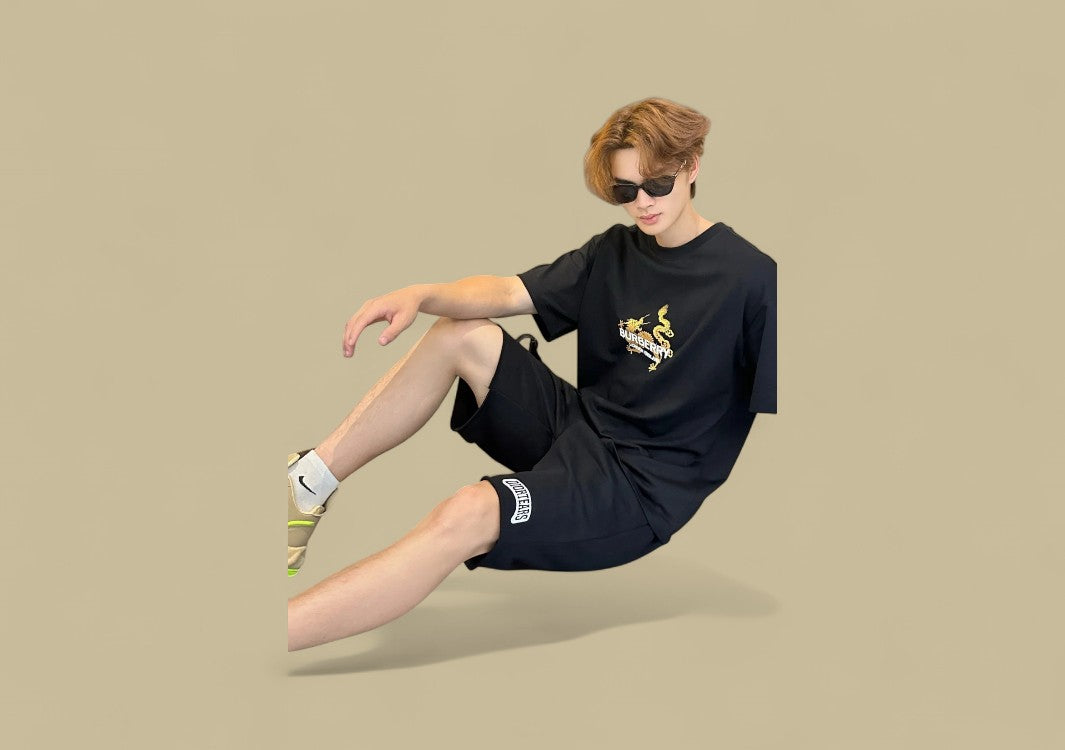 Dior Embroidery Logo Fleece-Lined Shorts – Black
