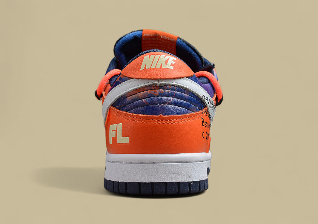 Dunk Low Off-white X Futura Xnike Three-party Joint Drawstring Blue and Orange
