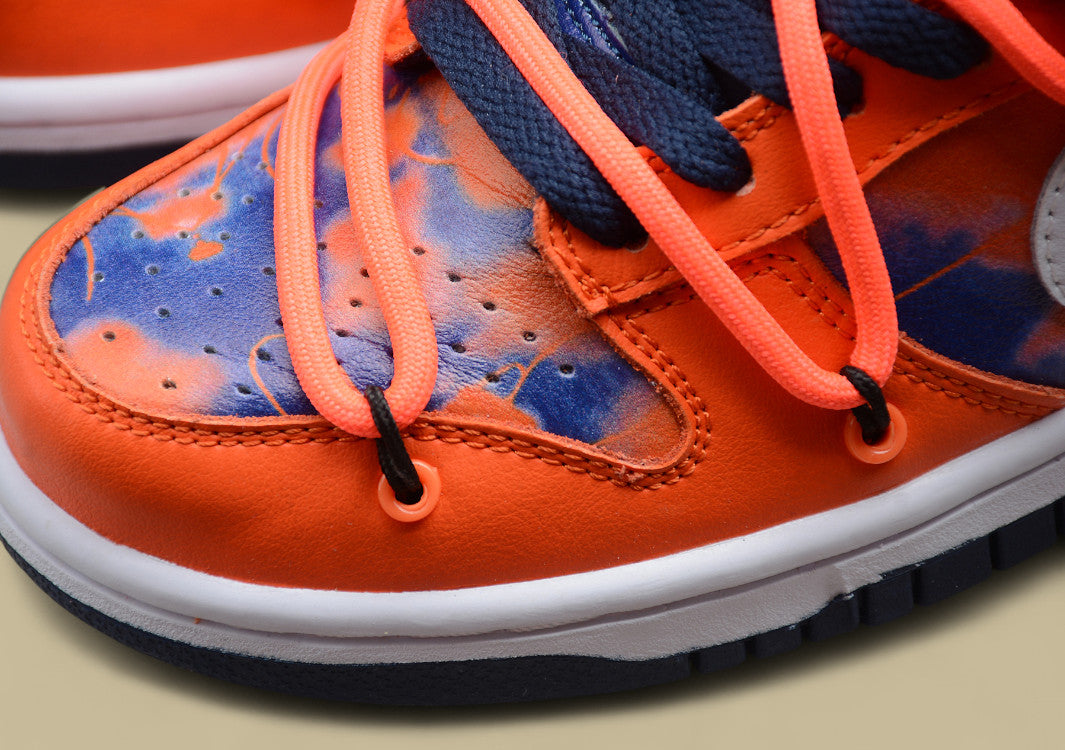 Dunk Low Off-white X Futura Xnike Three-party Joint Drawstring Blue and Orange
