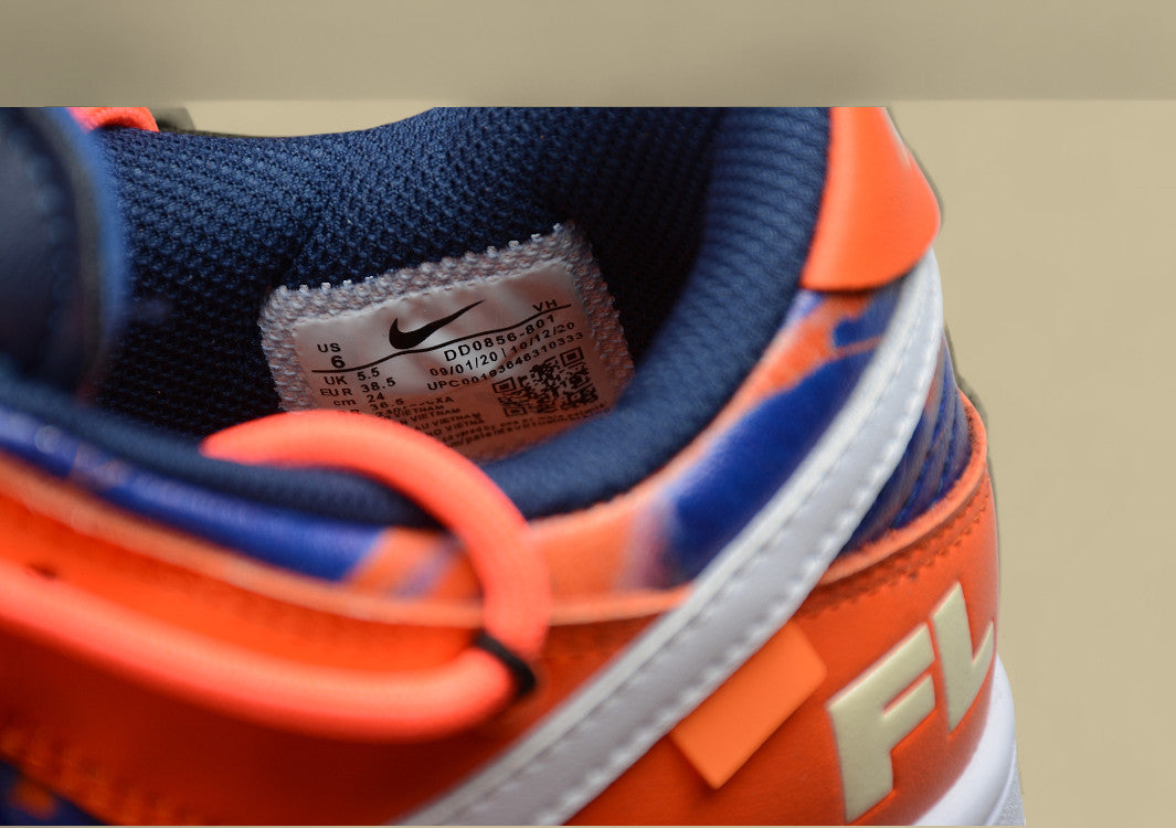 Dunk Low Off-white X Futura Xnike Three-party Joint Drawstring Blue and Orange