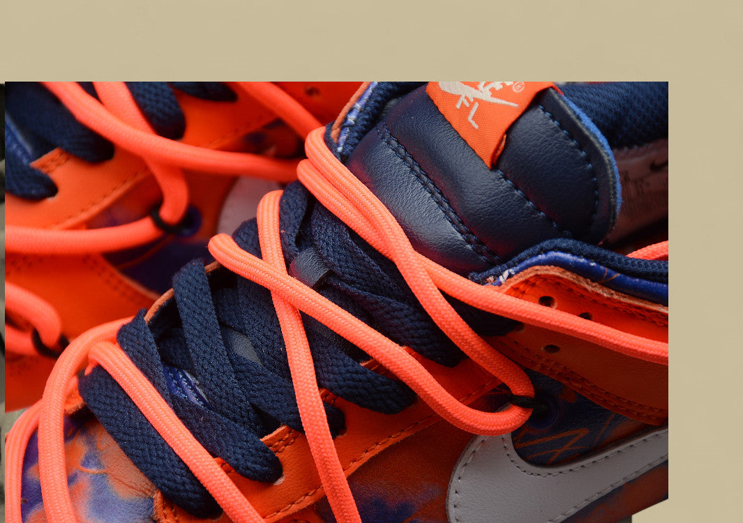 Dunk Low Off-white X Futura Xnike Three-party Joint Drawstring Blue and Orange