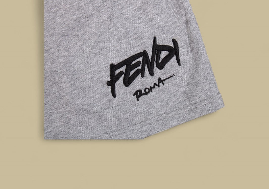 Fendi 23SS Embroidered Logo Shorts Luxury Streetwear with Signature Detail