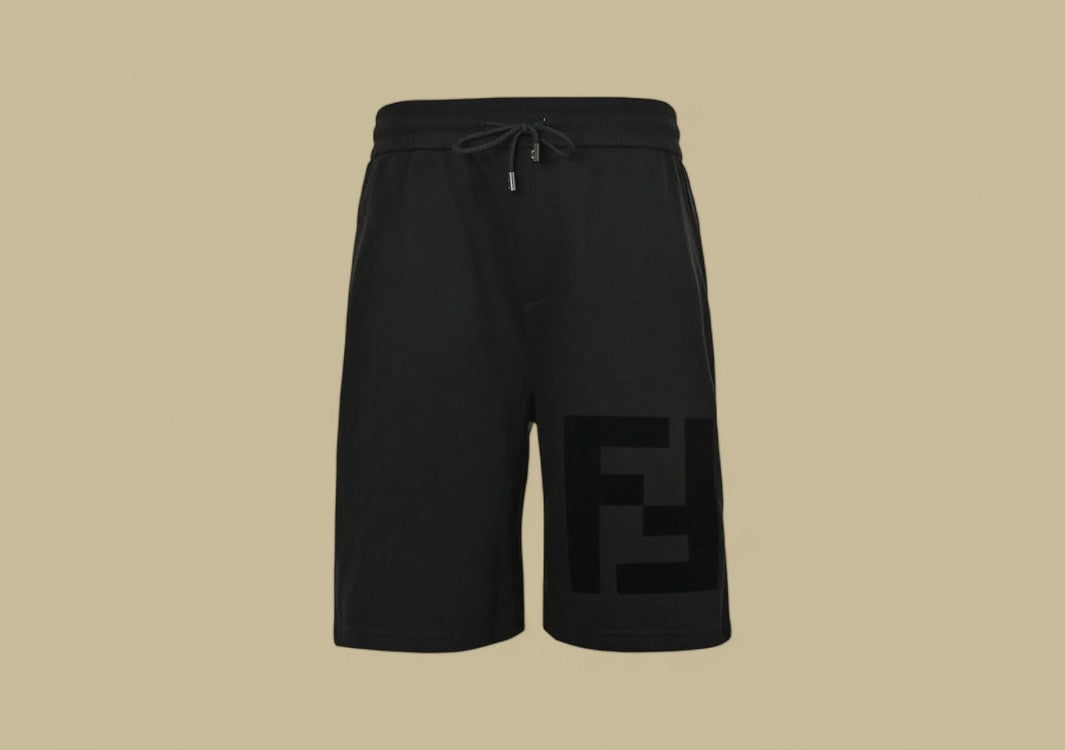 Fendi 24SS Big Double F Logo Flocking Shorts Statement Texture, Iconic Design