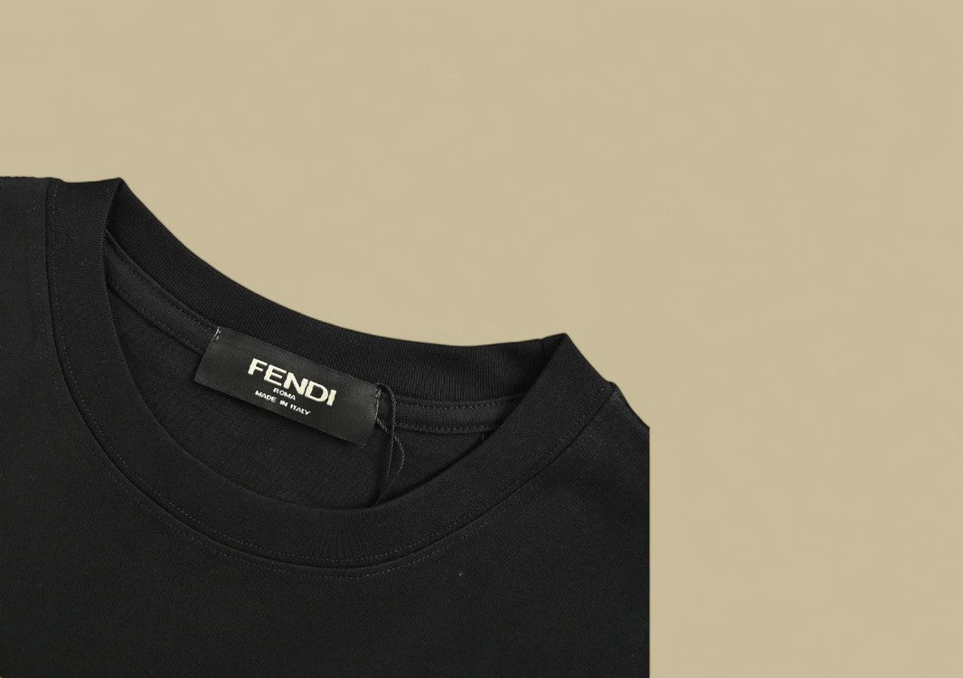 Fendi 24SS Brush Painting Logo T-Shirt Artistic Expression Meets Luxury Streetwear