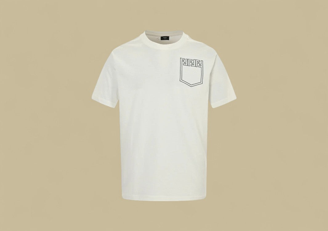 Fendi 24SS FF Embroidered Logo Fake Pocket T-Shirt Subtle Detail, Signature Style