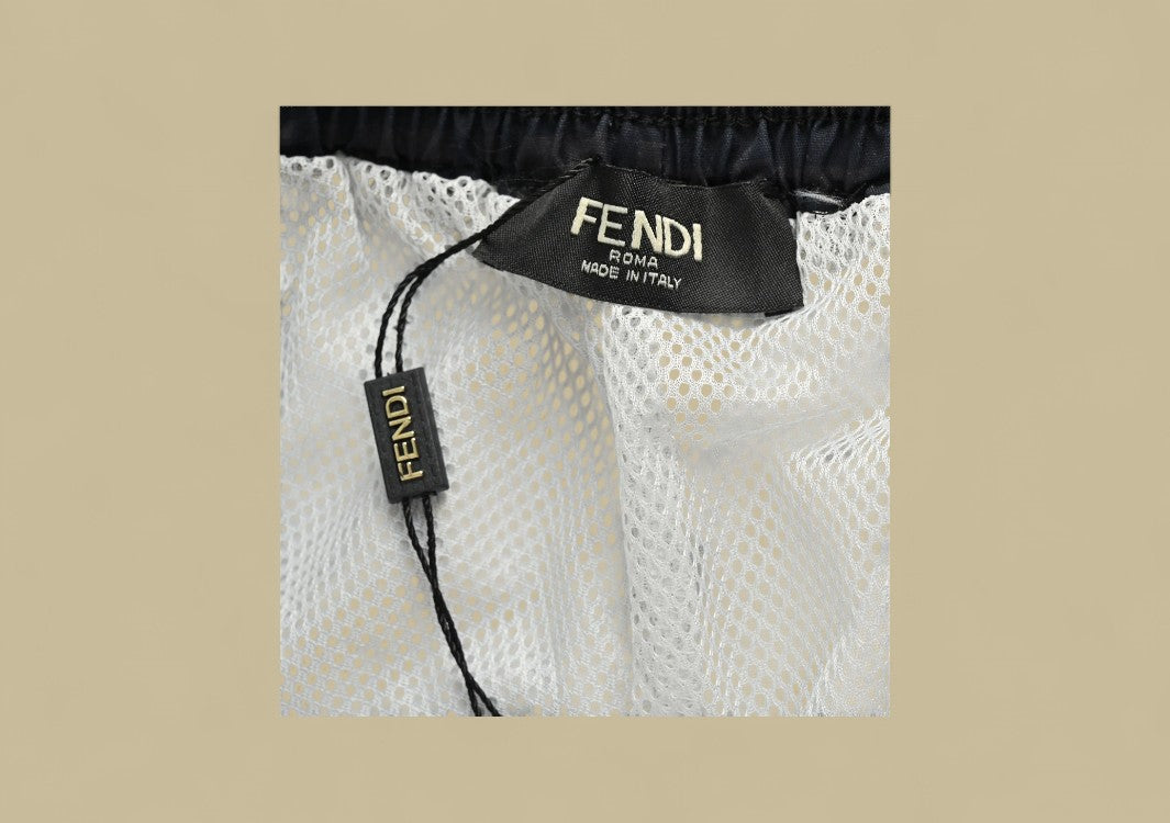 Fendi 24SS Full Double F Logo Beach Shorts Bold Monogram Meets Summer Luxury