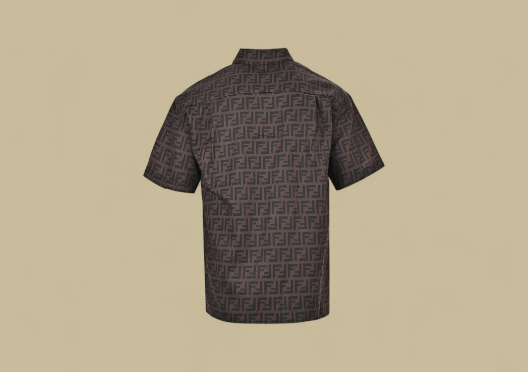 Fendi 24SS Full Double F Logo T-Shirt Iconic All-Over Monogram in a Modern Silhouette
