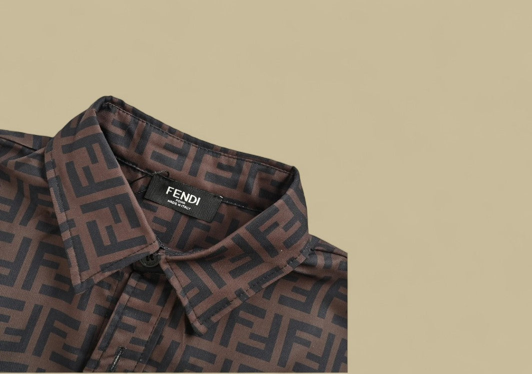 Fendi 24SS Full Double F Logo T-Shirt Iconic All-Over Monogram in a Modern Silhouette