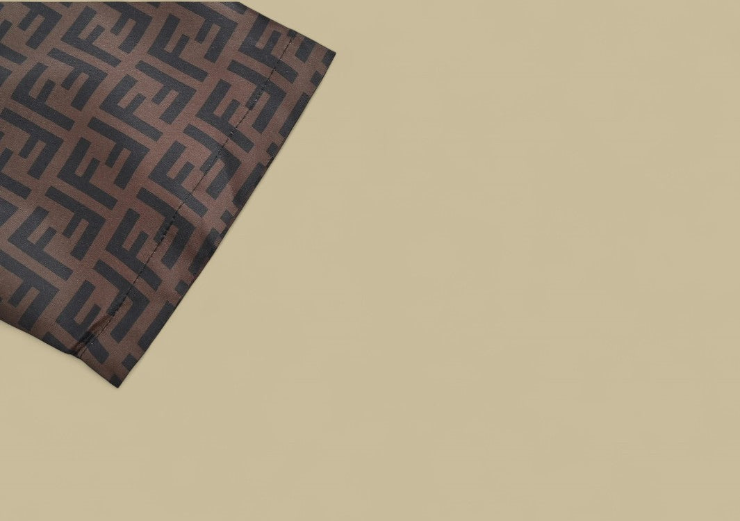 Fendi 24SS Full Double F Logo T-Shirt Iconic All-Over Monogram in a Modern Silhouette