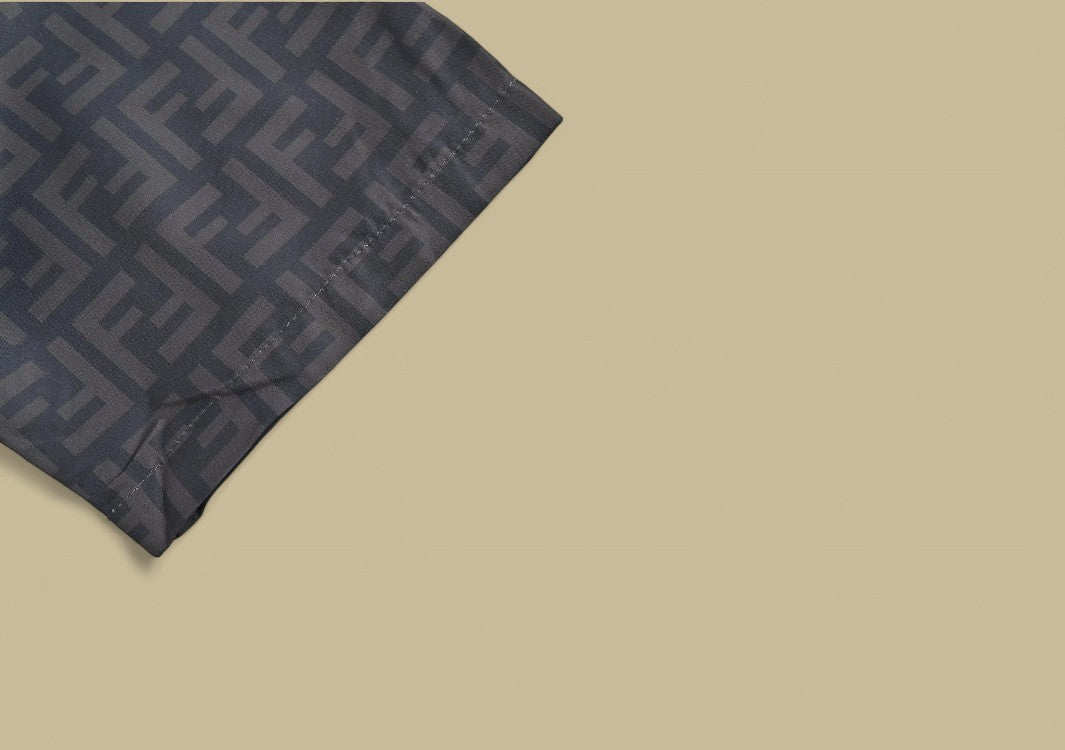 Fendi 24SS Full Double F Logo T-Shirt Statement Monogram with Signature Flair