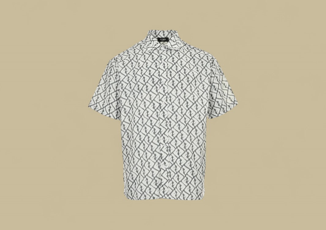 Fendi 24SS Full FF Logo T-Shirt Iconic All-Over Branding in Luxe Streetwear Form