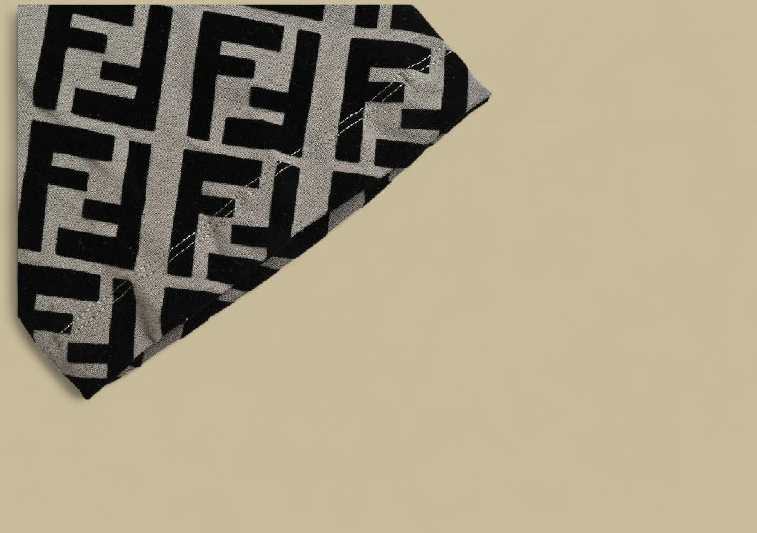 Fendi 24SS Full Flocking Logo T-Shirt Bold Texture Meets Signature Luxury