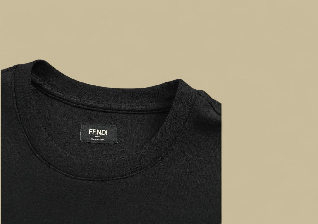 Fendi 24SS Gradient FF Logo T-Shirt Fading Tones with Signature Monogram Style