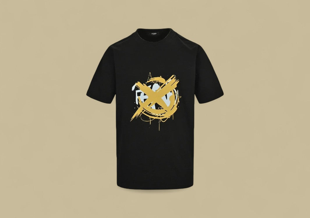 Fendi 24SS Karl Lagerfeld Graffiti Logo T-Shirt Bold Tribute with Urban Edge