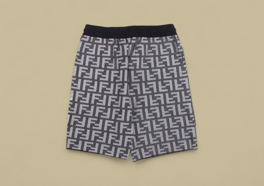 Fendi Ghost Line Double F Logo Knit Shorts Subtle Branding with a Sleek Knit Finish