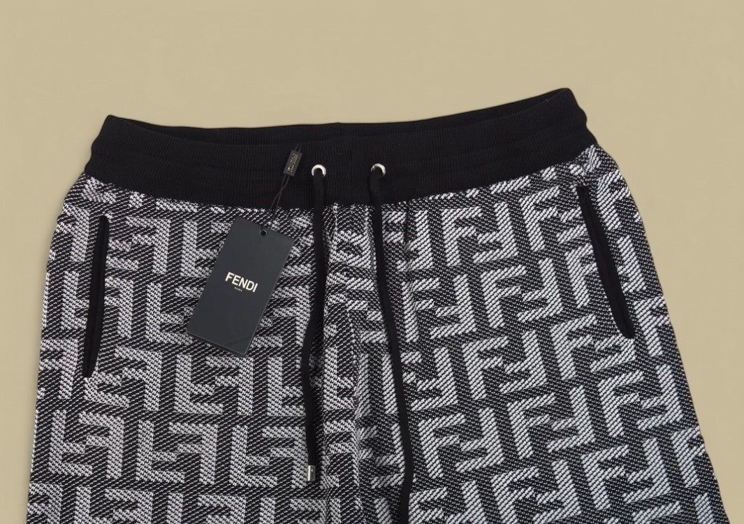 Fendi Ghost Line Double F Logo Knit Shorts Subtle Branding with a Sleek Knit Finish