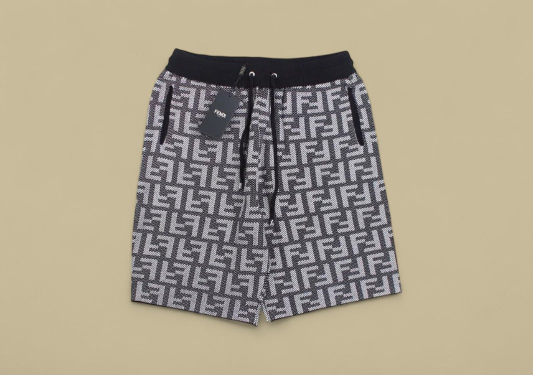 Fendi Ghost Line Double F Logo Knit Shorts Subtle Branding with a Sleek Knit Finish