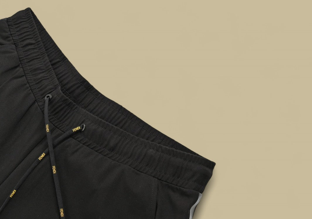 Fendi Heat-Seal Logo Casual Sports Pants Minimalist Design with a Technical Edge