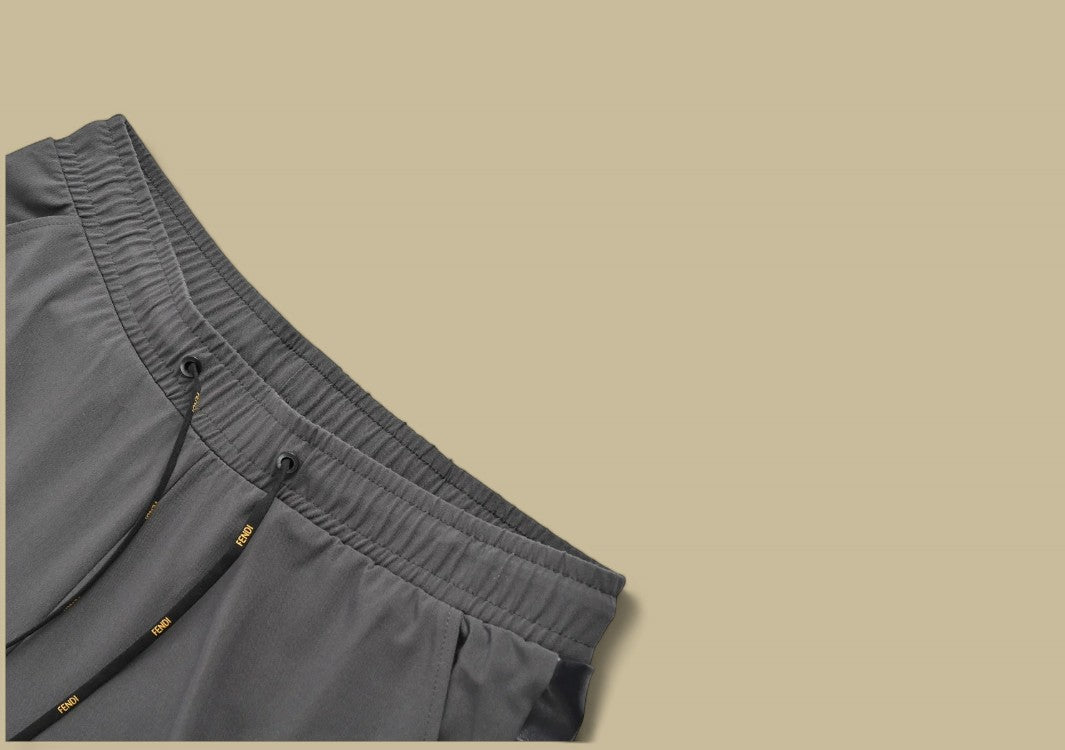 Fendi Heat-Seal Logo Casual Sports Pants Sleek Performance with Subtle Branding