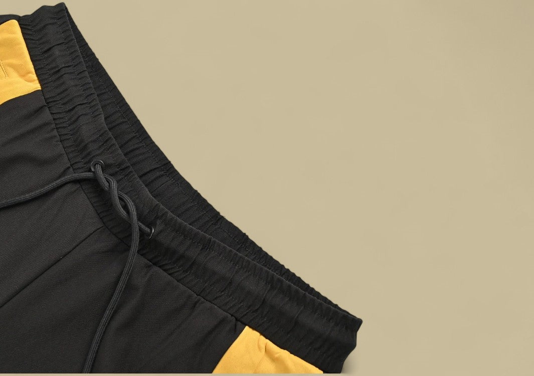 Fendi Yellow Joint Color Casual Elastic Pants Sporty Contrast with Everyday Comfort