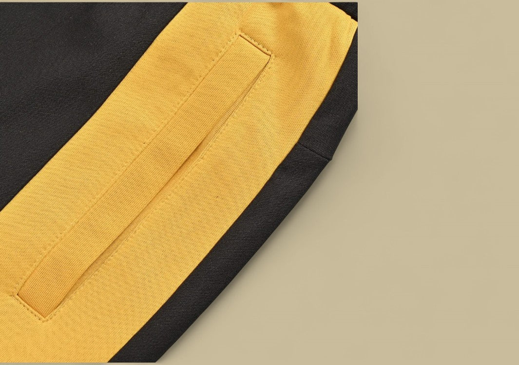 Fendi Yellow Joint Color Casual Elastic Pants Sporty Contrast with Everyday Comfort