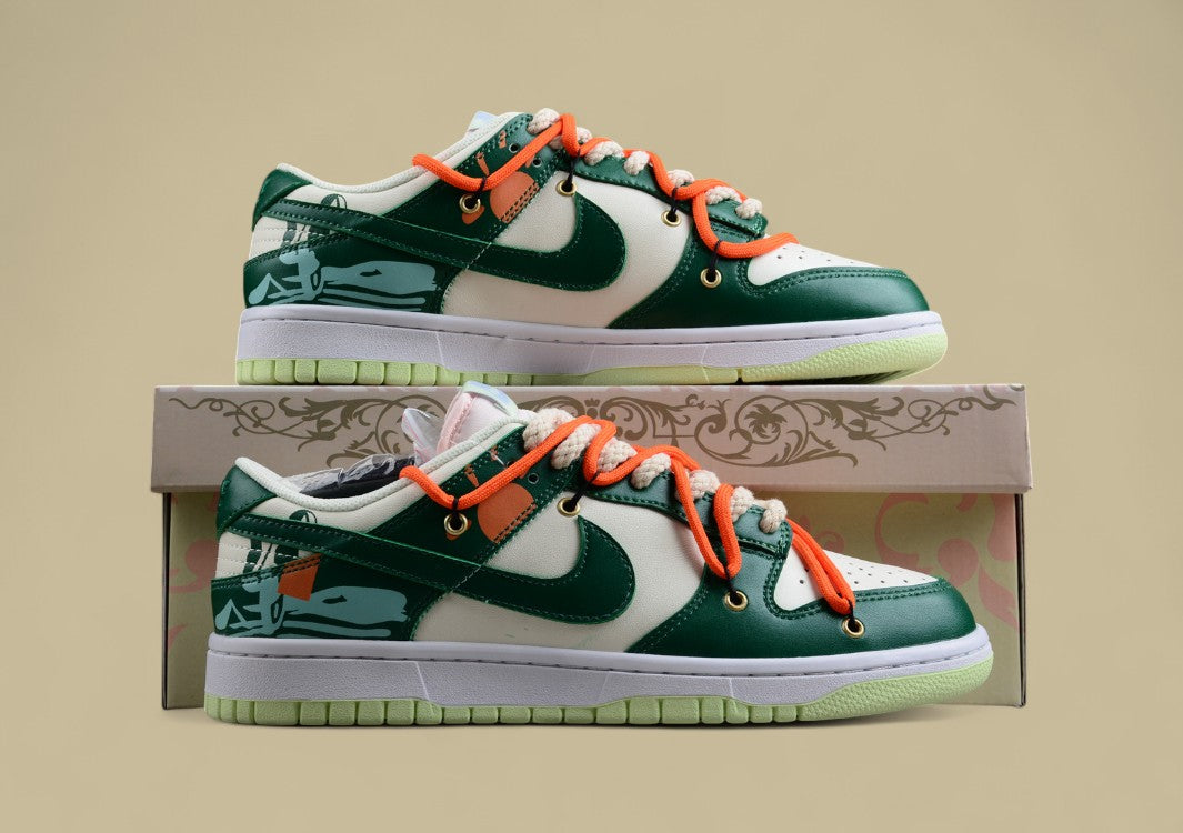 Futura X Nike Dunk Low Sb Deconstructed Lace-up Skateboard Shoes