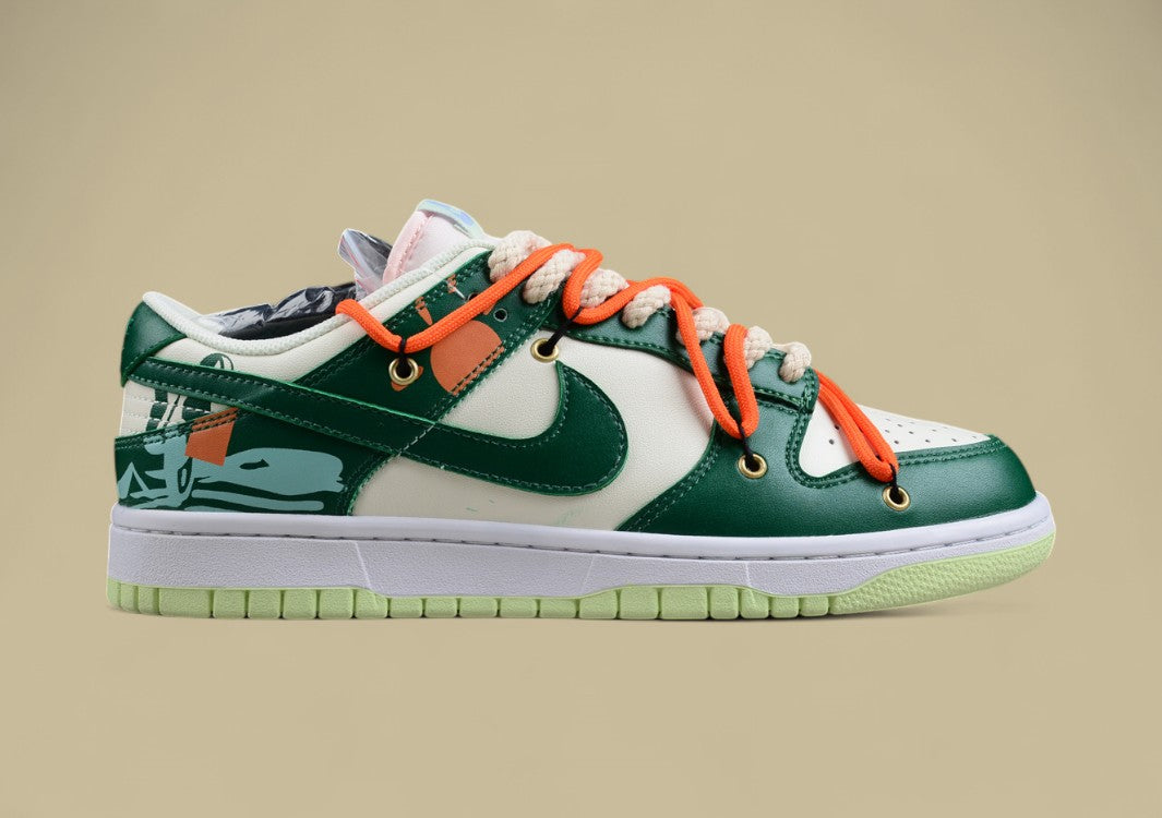 Futura X Nike Dunk Low Sb Deconstructed Lace-up Skateboard Shoes