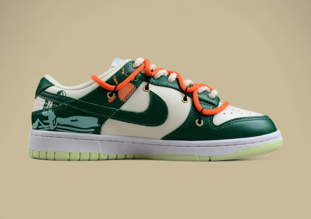 Futura X Nike Dunk Low Sb Deconstructed Lace-up Skateboard Shoes