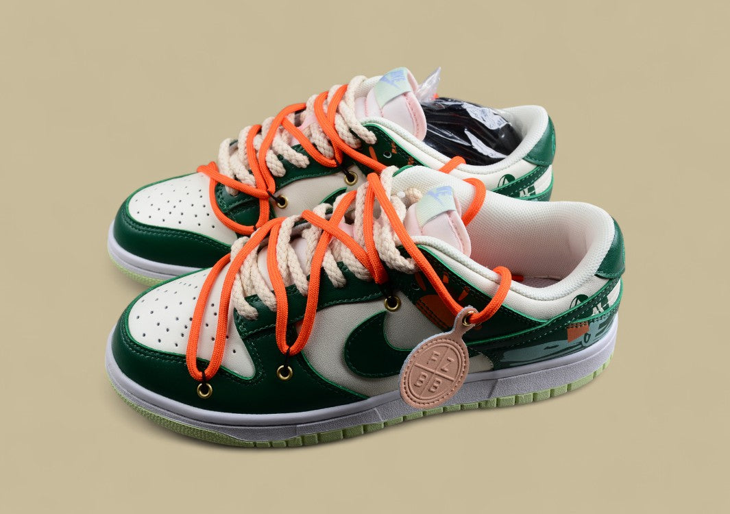 Futura X Nike Dunk Low Sb Deconstructed Lace-up Skateboard Shoes