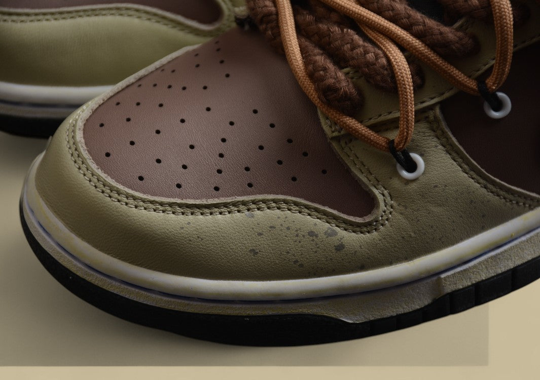 Futura X Nike Dunk Low Sb Joint Deconstructed Lace-up Skateboard Shoes