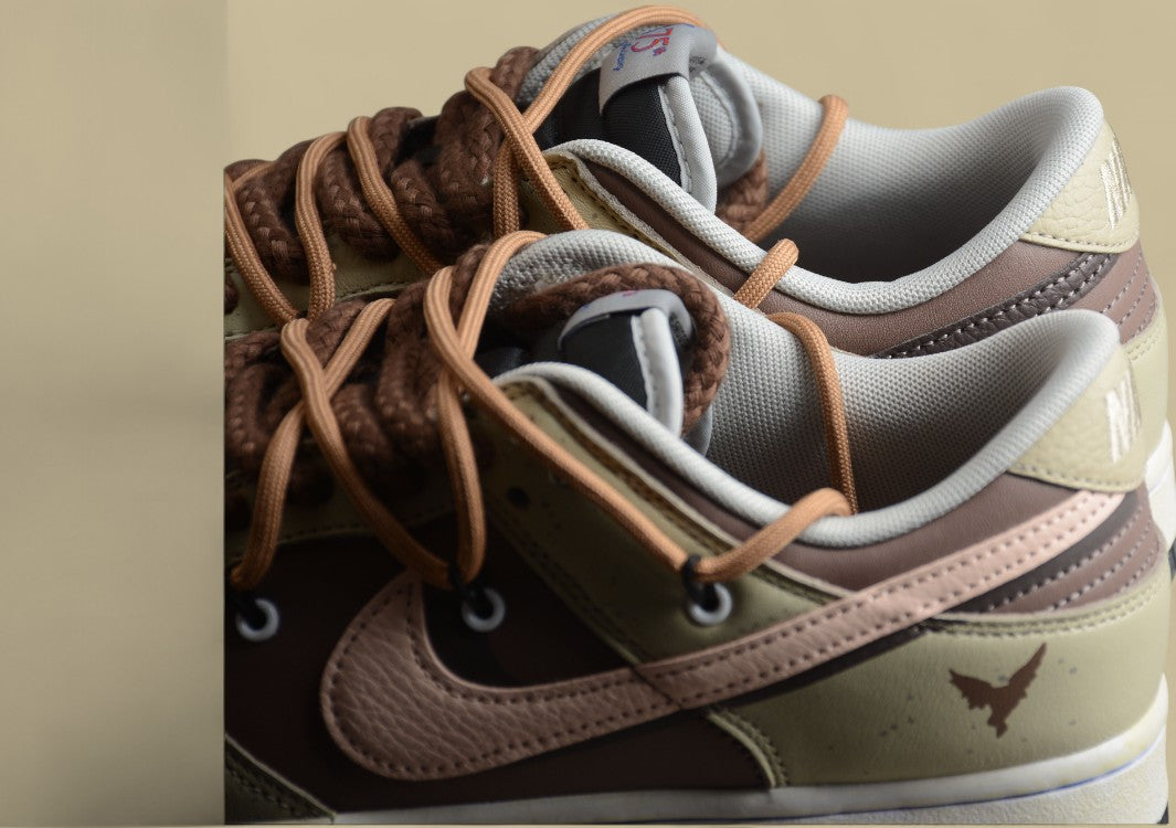 Futura X Nike Dunk Low Sb Joint Deconstructed Lace-up Skateboard Shoes