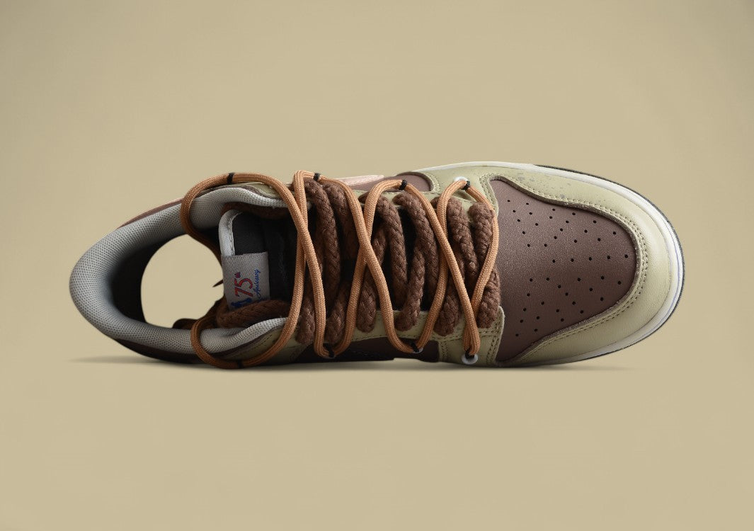 Futura X Nike Dunk Low Sb Joint Deconstructed Lace-up Skateboard Shoes