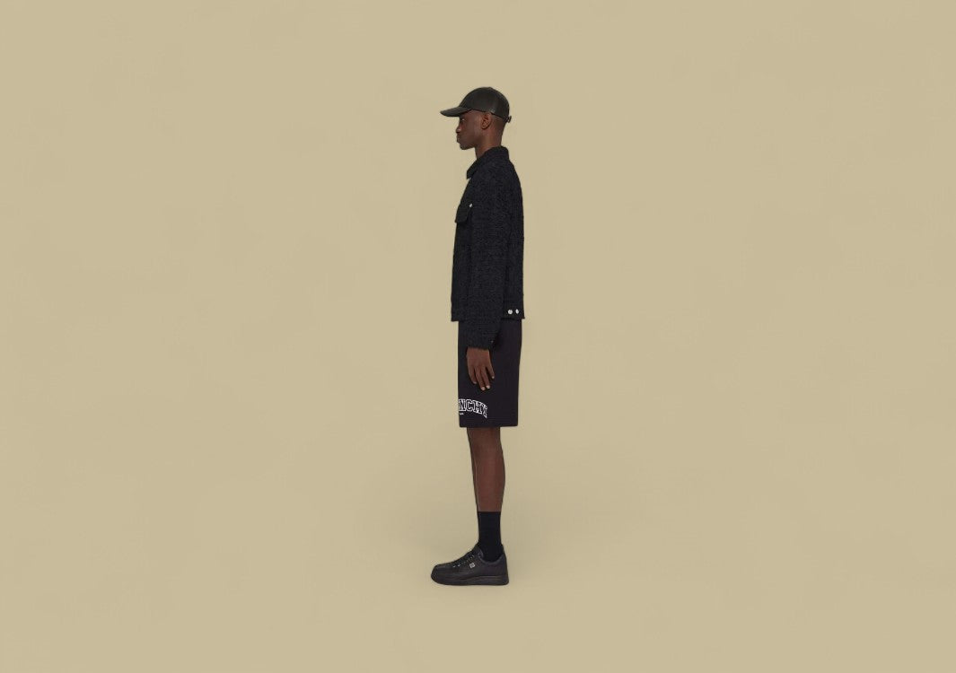 Givenchy 22SS Arc Shaped Patch Embroidery Logo Shorts – Black