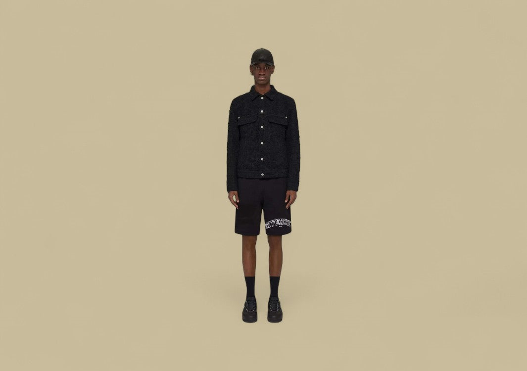 Givenchy 22SS Arc Shaped Patch Embroidery Logo Shorts – Black