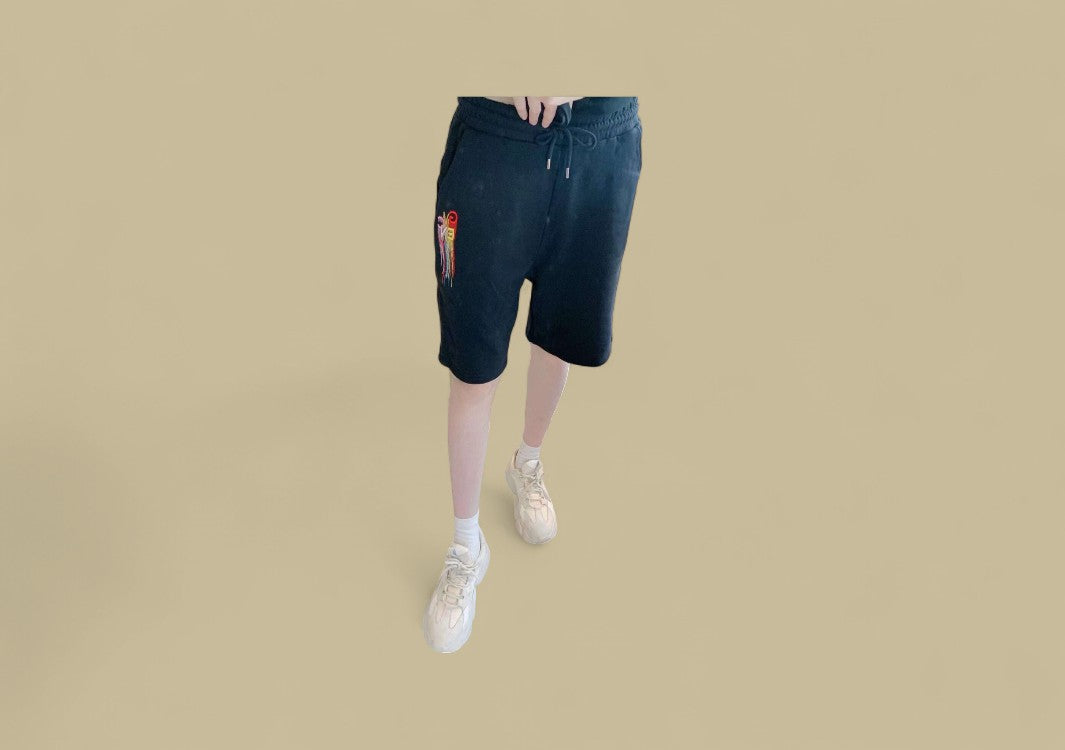 Givenchy 22SS Colorful Embroidery Logo Shorts – Black