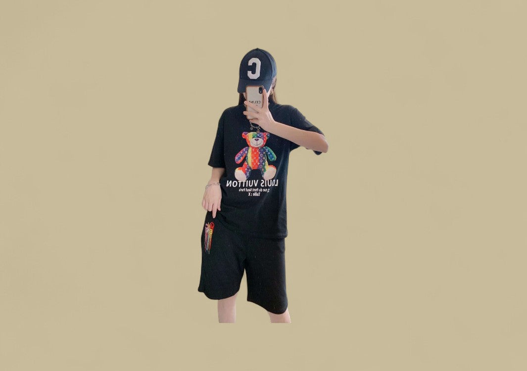 Givenchy 22SS Colorful Embroidery Logo Shorts – Black
