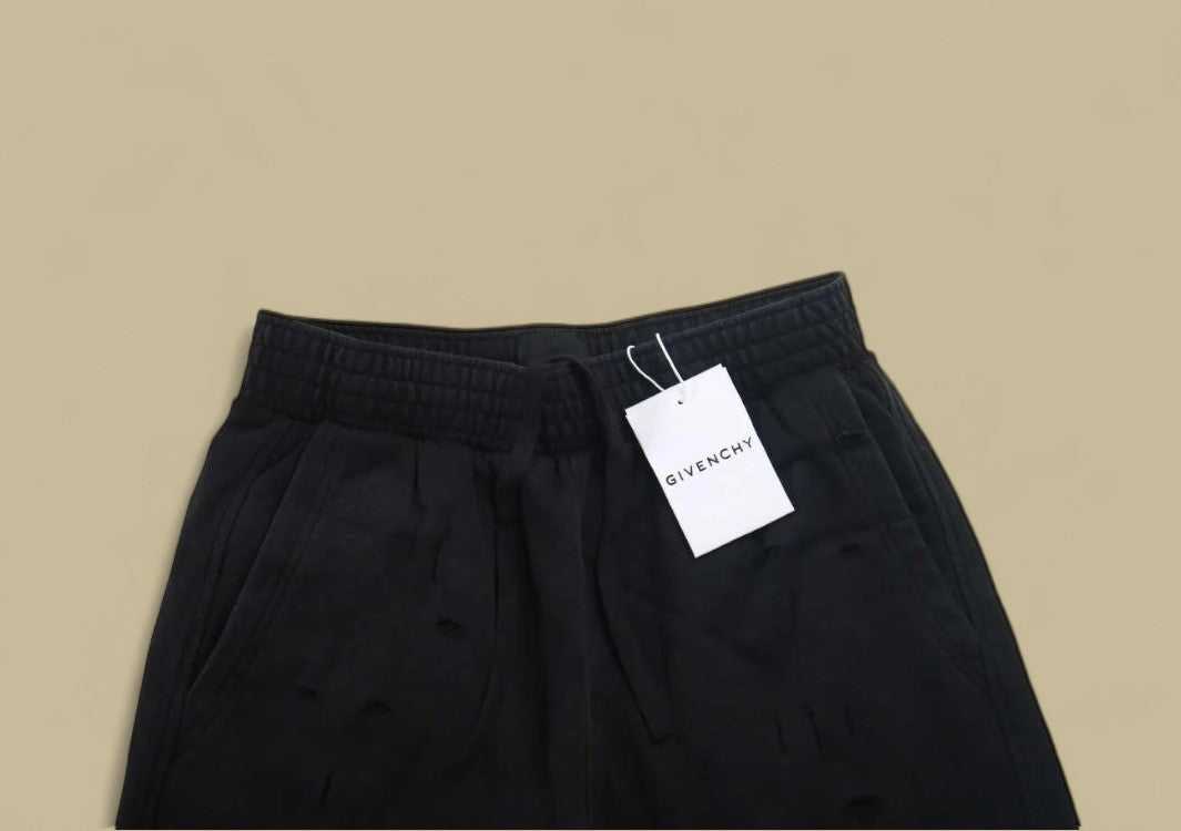 Givenchy 23SS Broken Holes Fake Two Pieces Short - Black