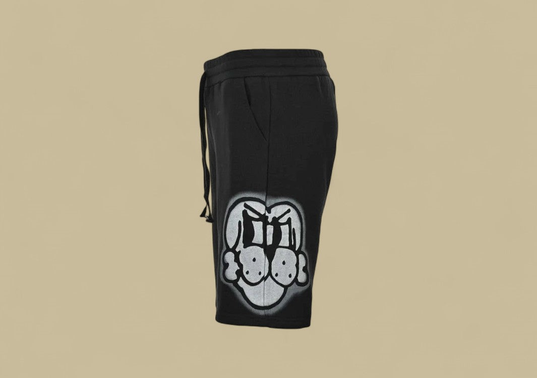 Givenchy 24ss Graffiti Dog’s Head Logo Short – Black
