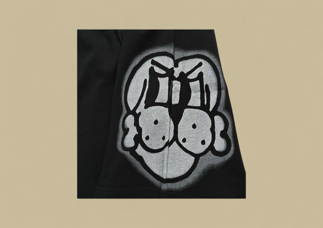 Givenchy 24ss Graffiti Dog’s Head Logo Short – Black