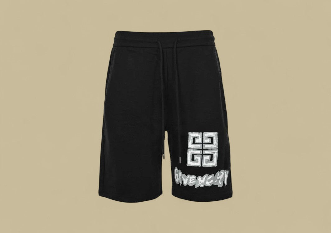 Givenchy 24ss Hand Drawing Four Square Logo Short – Black